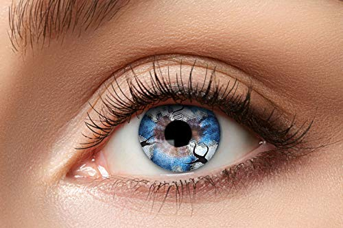Eyecatcher 84080341-766 - Farbige Kontaktlinsen, 1 Paar, für 12 Monate, Mehrfarbig, Karneval, Fasching, Halloween