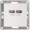 MC POWER - USB Ladedose | CUP | 2-fach, 5V / 3,4A, UP, weiß, poliert | ideal z. B. für das Laden von Smartphones und Tablets