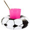Oblique Unique® Aufblasbarer Getränkehalter Trinkhalter Flamingo Einhorn Donut Fußball Palme - wählbar - Cup Holder Mini Pool Spielzeug (Fußball)