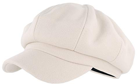Gisdanchz Ballonmütze Damen Beige Wolle Barett Schirmmütze Baskenmütze Damenmütze Winter Mütze Warm Wintermütze Cabbie Bakerboy Kappe Schiffermütze Matrosenmütze Damen Beige