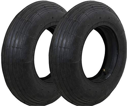 2x 14 Wheelbarrow Wheel Inner Tubes and Tyres 3.50-8 3.50x8/ 350x8