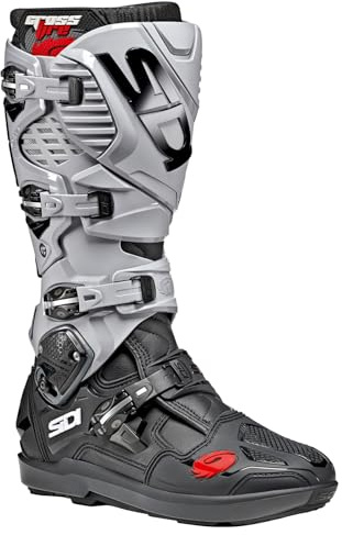 SIDI Crossfire 3 Srs 000MMFIRE3WSRS Stivali Moto, Uomo, 46 EU, Nero Cenere