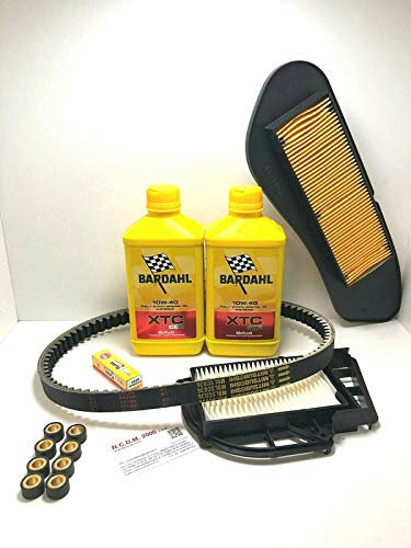 KIT TAGLIANDO X-CITY X-MAX 250 XMAX XCITY CINGHIA FILTRI RULLI CANDELA BARDAHL