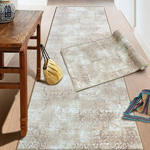 Teppich-Läufer auf Maß - Moderne Wohnteppiche für Flur, Küche, Schlafzimmer - Teppich Läufer Küchenläufer Flurteppich Flurläufer (Davoli, 80 x 400 cm)