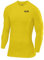 TCA Mens Pro Performance Compression Shirt Long Sleeve Top Compression Tops for Men Base Layers Men - Sonic Yellow, M