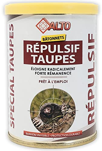 Repulsif Taupe/ Piège à Taupe idéal pour chasser les taupes de son jardin – Anti taupe, répulsif, piege a taupe, made in France – Boîte de 30 bâtonnets