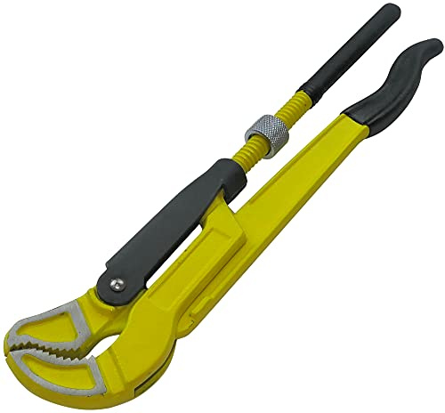 AERZETIX - C51132 - Rohrzange 1'' bei 45° 325mm - rohrzange klempner - klempner werkzeug - DIN 5234 - aus stahl CR-V