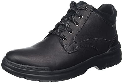 Clarks Rockie2 Upgtx, Stivali alla Moda Uomo, Cuoio Nero, 42.5 EU