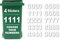 4 x Bin Numbers for Wheelie Bins, 0-9, Dustbin Stickers, Easy Application 17.5cm Stick On Number Stickers - Weatherproof Self Adhesive Vinyl (Number 1)