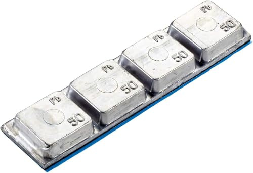 SIO 10x Contrapesas Adhesivas para Ruedas de Camión 4x50g – Pesas Equilibrado Llantas Vehículos Industriales – Tiras Autoadhesivas Balanceo Neumáticos Camión, Furgón y Maquinaria