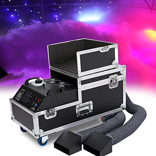 Wassertiefliegende Nebelmaschine, Trockeneistiefliegende Nebelmaschine, Bühnennebler, Bühneneffektmaschine mit Fernbedienung für Weihnachtshochzeitsfeier, Club, DJ, Disco, Konzertshow Touchtype 5000W