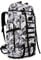 KXBUNQD Wasserdichter Camping Wandern Rucksack 70L/100L Molle Rucksack Großer Tagesrucksack für Reisen, Schwarz Weiß