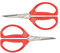Joyce Chen Original Unlimited Lot de 2 ciseaux de cuisine avec poignées rouges