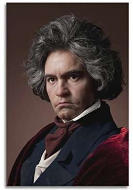 SHUPSY Ludwig Van Beethoven Painting Art Poster Dekorative Malerei Leinwand Wandkunst Wohnzimmer Poster Schlafzimmer Malerei 08x12inch(20x30cm)