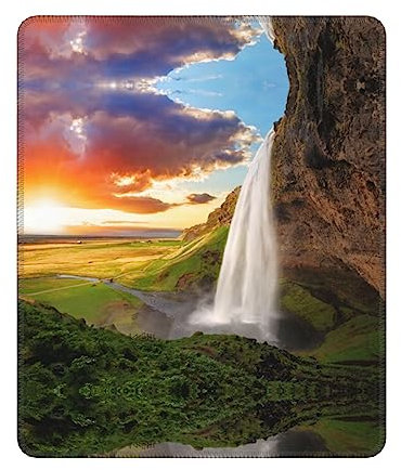 Tapis de souris Islande avec base en caoutchouc antidérapant pour ordinateur portable, jeux vidéo, bureau, maison, 25,4 x 30,5 cm