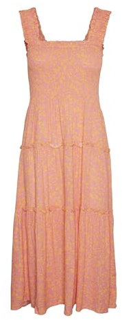VERO MODA VMMENNY SL Smock Calf Dress WVN GA Noos, Rose Cosmos/AOP : huki, XS
