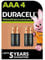 4X Duracell AAA Ricaricabili 900 mAh (1 Blister Da 4 Batterie) 4 Pile Ministilo Ricaricabili (HR03/DX2400)
