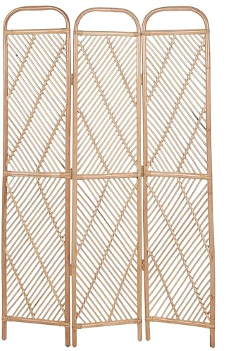 Raumteiler aus Rattan natürlich/beige 106 x 180 cm 3-teilig Paravent Cosenza