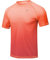 Huayuzh Herren Rashguard T-Shirt Schwimm Shirt Schnelltrocknend Leicht Atmungsaktiv Surfen Angeln Wandern Shortsleeve Top Verlaufsfarbe Orange XL