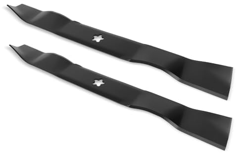 Ecreban 134149 Rasenmähermesser für 106,7 cm Deck, 53,3 cm Mulchmesser, kompatibel mit Craftsman Modell 917 Rasentraktor, Husıa Aufsitzmäher, Ersatz für 424752 24676 422719 139775, 2 Stück