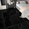Yullpaper Dalle PVC Adhesive Sol Marbre Noir Carrelage Adhesif Sol Lavable Pour Cuisine Lino Sol Adhesif Noir Revetement De Sol Parquet Adhesif Sol Carrelage Salle De Bain 30 x 30cm, 4 Pièces