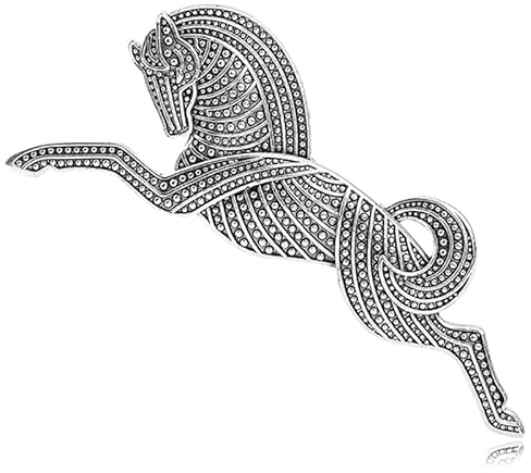 Classique vintage or et argent cheval brosche, alliage animal set broches, pour les femmes hommes
