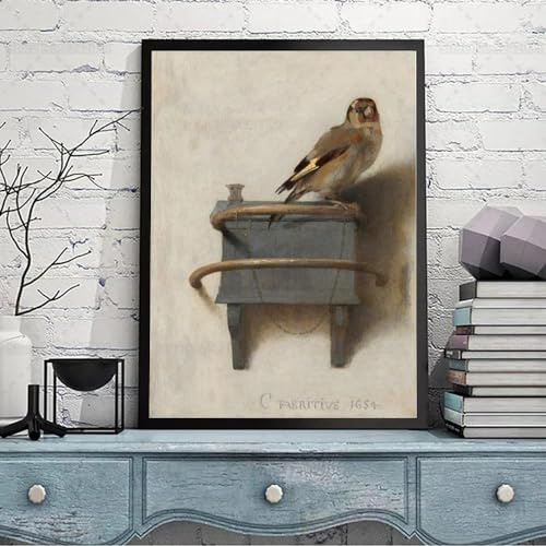 Der Distelfink Leinwand Painitng Vintage Tier Vogel Poster Druck Wand Kunst Bild Für Wohnzimmer Home Dekoration 21X30Cm Kein Rahmen
