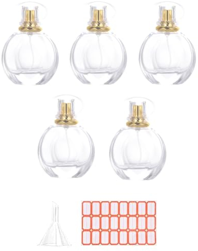 Loufy 5 piezas botella pulverizador 50 ml pequeños frascos de perfume atomizador cosmético envase atomizador atomizador frascos de vidrio para viajes