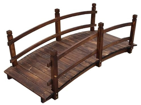 Sohodoo Adultes et Enfants Escapade Estivale Piscine familiale élégante, Piscine d'été, Pont en Bois for Jardin Ponts de Jardin for Marcher sur Le Pont d'étang Pont en Bois décoratif for Jardin(A)