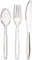 Pack of 150, Strong Reusable Clear Cutlery Set [ 50 Spoons, 50 Forks, 50 Knives Set ] Premium Quality Cutlery Set for Birthday Party Buffets Picnics BBQ's Wedding Camping Christamas Party