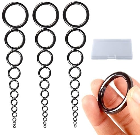 VBRHFRIF 36 Pieces Fishing Rod Ring, 1 Piece Storage Box, Fishing Rod Repair Kit, Fishing Rod Repair Ring, Fishing Rod Guide Rod Ring, Fishing Equipment Accessories