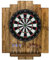 John Paddle Wooden Surround Dart Wandschutz aus Holz im Loft Retro Vintage Stil (Old Silver)