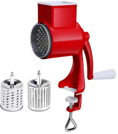 Manual Cheese Grater - Cheese Shredder, Nut Mill, Food Shredder, Nut Mill, Kitchen Speed Mandolin Slicer, Hand Grinder, Kitchen Cheese Grater, Nut Mill, Rotary Grinder for Cheese