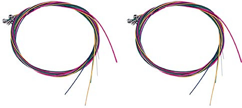 Fegtrtyoa 12 StüCk Akustikgitarrensaite Stahl Saite für Musik Instrumente Elektrischer Bass Gitarren ZubehöR
