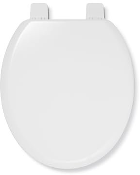 Croydex Abberton Wooden Toilet Seat - Stick ‘N’ Lock Easy to Install Hinges and Anti-Bacterial Treated Sustainable Moulded Wood, Adjustable Hinges and Heavy Duty (White Wood)