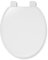 Croydex Abberton Wooden Toilet Seat - Stick ‘N’ Lock Easy to Install Hinges and Anti-Bacterial Treated Sustainable Moulded Wood, Adjustable Hinges and Heavy Duty (White Wood)