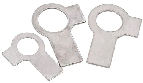 BONZEA M3 M4 M5-M27 Rondella con Linguetta di Arresto con Collare a Doppia Aletta in Acciaio Inossidabile 304 con Linguetta Lunga(M6(25PCS))