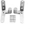Cerniera a perno in acciaio inox per porte in legno, progettata per stabilità e uso ad alto traffico (argento)