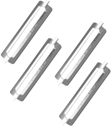 Sparschäler Tupper, 4 Stück Sparschäler Ersatzklinge, Rostfreier Stahl Schäler Klingen, Ersatzteile klingen, Geeignet für Kartoffel, Kürbis, Tomate, Gurke, Ingwer, Süßkartoffel
