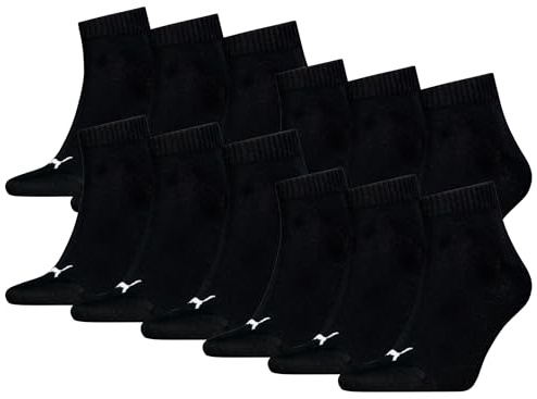 Puma Unisex Quarter Socke, 5er Pack | Die Puma Quarter Socken: Komfortabler Abschluss, extra glatte Zehennaht und elastisches Bündchen. Ideal für Sport.