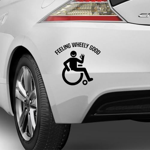 Pegatina Promotion Feeling Wheely Good Rolli Rollstuhl Behinderung Spass Aufkleber Sticker Autoaufkleber Farbe &Größe wählbar Autoaufkleber Tuning