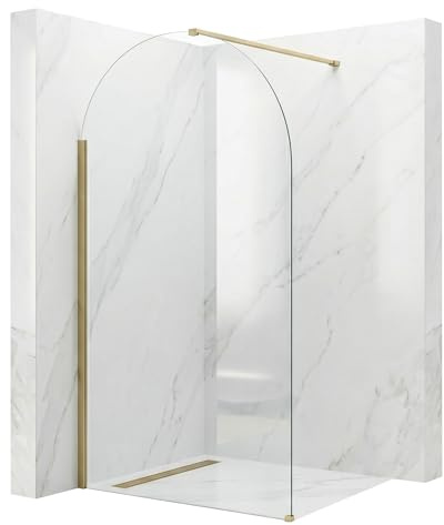 Rea - Paroi De Douche Heaven - Or Brossé 120 Walk-In - 0,8x120x200cm