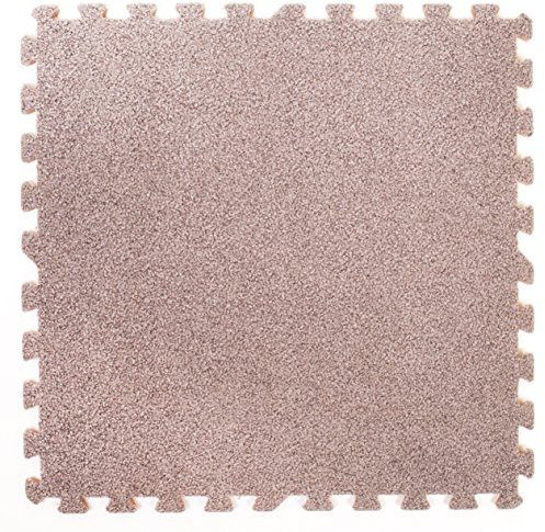 9 Grey Carpet Interlocking Foam Mats with Edges - Perfect for Floor Protection, Garage, Exercise, Yoga, Playroom. Eva foam (9 tiles)