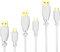 KabelDirekt – Micro USB Kabel – 3x 1,5m (USB 2.0, Ladekabel, Datenkabel, weiß) – TOP Series