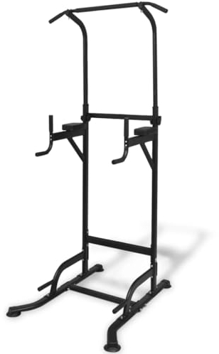 vidaXL Power Tower 182-235cm Kraftstation Dipstation Klimmzugstange Fitness