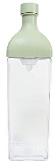 Hario Ka-Ku - Botella de té fría (1200 ml), color verde ahumado