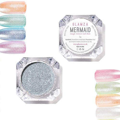 Glamza Mermaid Magic Mirror Nail Dust Powder Effect Magical Glitter Sparkle 2g