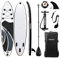 Triclicks 10ft Stand Up Paddle Boards Inflatable SUP Board Surfboard - Beginner's Kit. Adjustable Paddle, Air Pump With Pressure Guage, Fin, Repair Kit, Premium Leash & Rucksack (Style 10)
