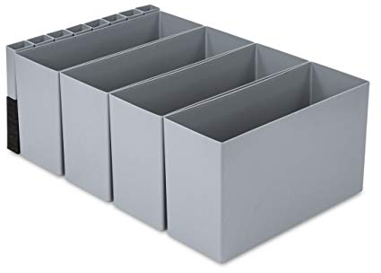 aidB NextGen Einsatzkasten Set 1/4 Unterteilung, 600 x 400 x 220 mm, ideal als Einsatz für Schubladen und NextGen Euroboxen