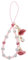 UKCOCO Handy-Handschlaufe - Kristall Perlen Telefon Handschlaufe mit Blumenanhänger rutschfest Armband Telefon Hand Lanyard Handy Charm Hand Handschlaufe Kurze Schnur (Rosa)